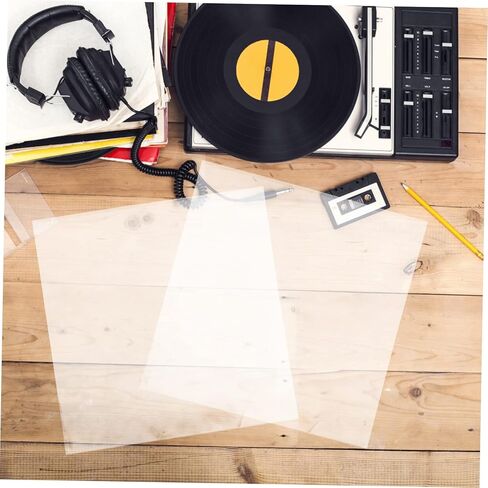 30Pcs Vinyl Record Outer Sleeves Adhesive Plastic Covers for Records Protection Scratches and for Vinyl Collectors and Music in Saudi Arabia