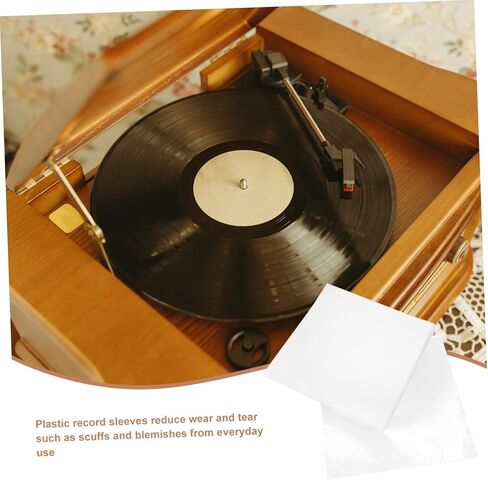 30Pcs Vinyl Record Outer Sleeves Adhesive Plastic Covers for Records Protection Scratches and for Vinyl Collectors and Music in Saudi Arabia