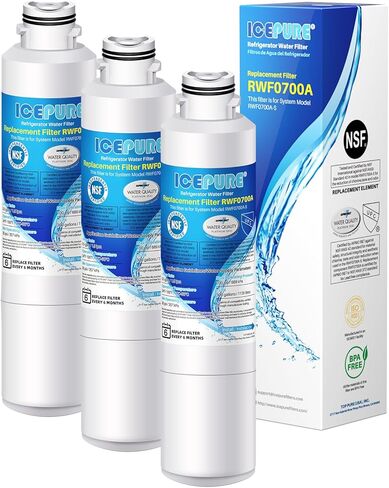 فلتر مياه الثلاجة ICEPURE RWF0700A NSF53 متوافق مع Samsung DA2900020B، DA2900020A 3PACK (قد تختلف العبوة) in Saudi Arabia
