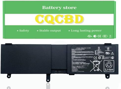 بطارية CQCQ C41-N550 لـ ASUS N550 N550J N550JA N550JV N550J N550X47JV N550X47JV-SL N550JK Q550L Q550LF G550 G550JK Series (15V 4000mAh/59Wh) in Kuwait