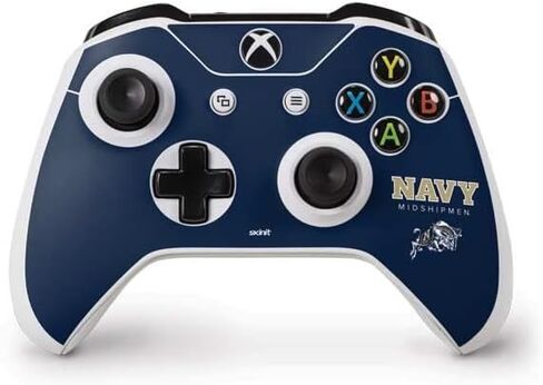 ملصق Skinit المخصص للألعاب متوافق مع وحدة تحكم Xbox One S - تصميم College Navy Midshipmen مرخص رسميًا in Kuwait