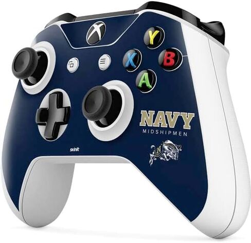 ملصق Skinit المخصص للألعاب متوافق مع وحدة تحكم Xbox One S - تصميم College Navy Midshipmen مرخص رسميًا in Kuwait