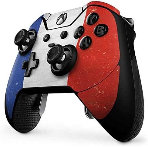 غلاف Skinit المخصص للألعاب المتوافق مع وحدة تحكم Xbox One Elite - تصميم أصلي بتصميم علم فرنسي متعثر in Kuwait