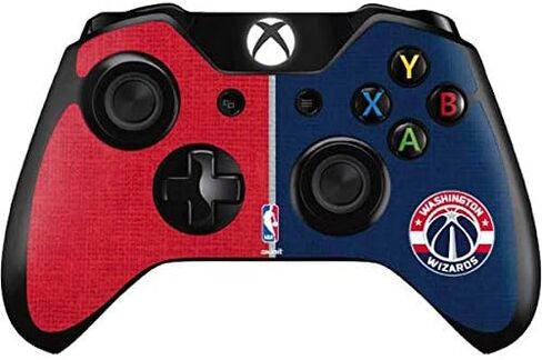 ملصق Skinit المخصص للألعاب متوافق مع وحدة تحكم Xbox One - تصميم منفصل من القماش المرخص رسميًا من NBA Washington Wizards in Kuwait