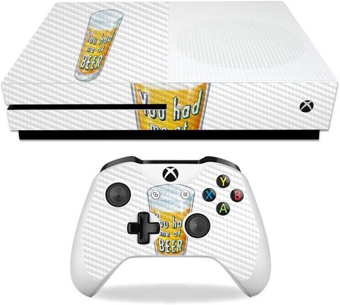 غلاف MightySkins من ألياف الكربون لجهاز Microsoft Xbox One S - Beer Lover | لمسة نهائية واقية ومتينة من ألياف الكربون | سهل التطبيق والإزالة وتغيير الأنماط | صنع في الولايات المتحدة الأمريكية in Kuwait