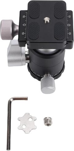 رأس كروي ثلاثي القوائم من EBTOOLS، كرة معدنية كبيرة مقاس 30 مم لكاميرا DSLR مع قاعدة بانورامية 360 درجة، سعة تحميل 8 كجم، نظام قفل ثلاثي، لوحة من نوع Arca in Saudi Arabia