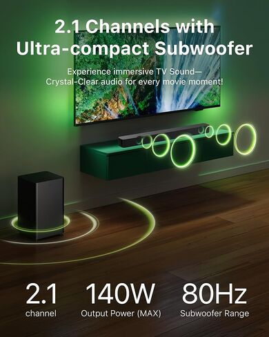 Philips B4500 Sound bar for Smart tv, 2.1 ch soundbar with subwoofer, TV Speaker with with Bluetooth and HDMI-ARC Connectivity, Roku TV Ready, Remote APP Control, Compact Design and Easy Setup in Saudi Arabia