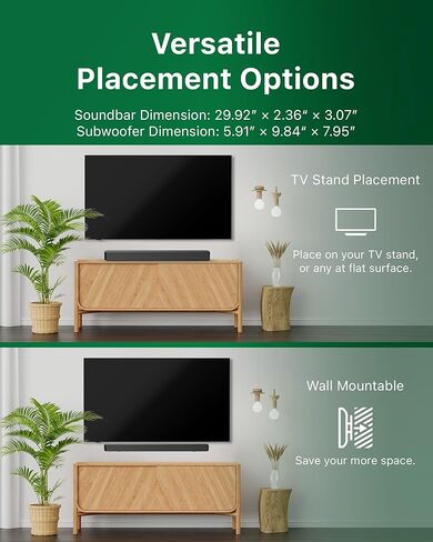 Philips B4500 Sound bar for Smart tv, 2.1 ch soundbar with subwoofer, TV Speaker with with Bluetooth and HDMI-ARC Connectivity, Roku TV Ready, Remote APP Control, Compact Design and Easy Setup in Saudi Arabia