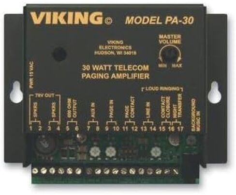 Viking Electronics VK-PA-30 Viking 30 Watt Telecom Pagin Amp White Box in Saudi Arabia