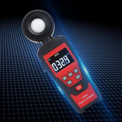 Digital Light Meter, Fast and Sensitive Luxmeter Illuminometer with 180 Degrees Rotating Probe, Backlight Display for Accuracy, Comes with Storage Bag in Saudi Arabia
