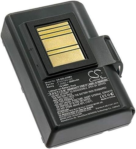7.4 فولت متوافق مع بطارية زيبرا BTRY-MPP-34MAHC1-01، P1023901 QLN220، QLn220HC، QLN320، QLn320HC، ZQ500، ZQ510، ZQ520، ZQ610، ZQ610HC، ZQ620، ZQ620HC، ZR628، ZR638 in Kuwait
