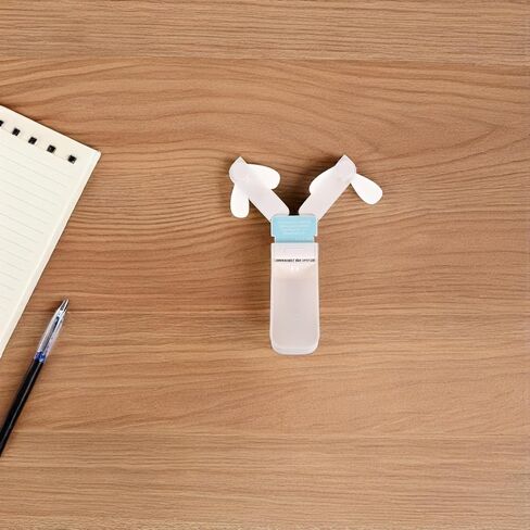 Portable USB Double-headed Mini Fan USB Rechargeable Foldable Cooling Fan for Travel and Outdoor Use Small White with Dual Heads in Kuwait