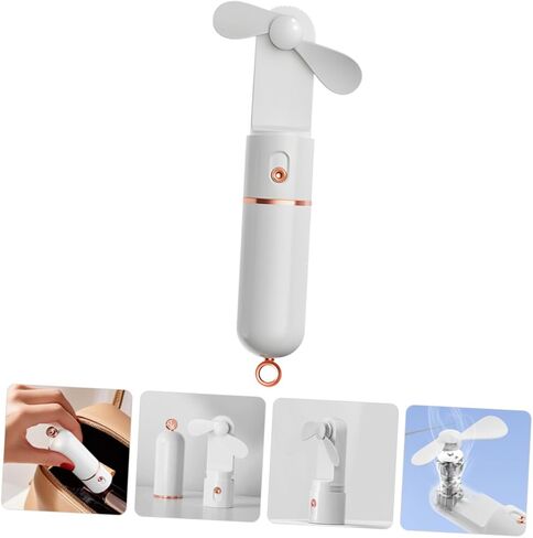 Portable Handheld Mini Fan with 2000mah Rechargeable Battery 3-speed USB Cooling Fan for Adults and Travel White Compact Desk for Personal Cooling in Saudi Arabia