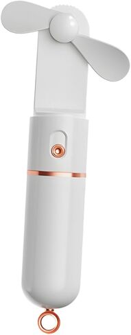 Uonlytech مروحة كهربائية محمولة صغيرة محمولة USB شحن 3 سرعات قابلة للتعديل مروحة شخصية قابلة للطي مع بطارية 2000 مللي أمبير للسفر في الهواء الطلق مكتب أبيض in Kuwait