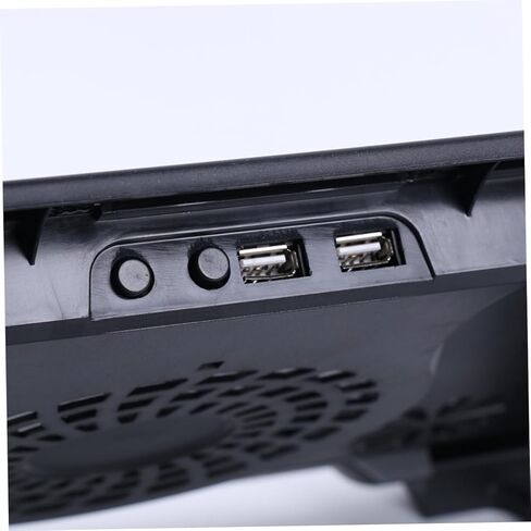 jojofuny Laptop Cooling Pad with 5 Fans USB Powered Cooling Base for Notebooks, Multi-Angle Adjustable Heatsink Stand Compatible with Laptops for Gaming and Work, Black in Saudi Arabia