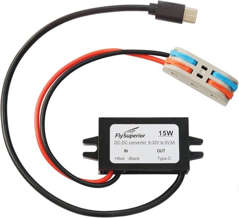 12V/24V to 5V USB-C Converter - A 15W Waterproof Voltage Reduction Power Adapter Suitable for Raspberry Pi 5, Cars, forklifts and Mobile Devices in Saudi Arabia