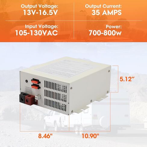 RV Power Converter Fit for Powermax PM3-35, 35 AMP AC to DC Lower Tray Replacement 110VAC to 12VDC Power Converter (13VDC to 16.5VDC) in Saudi Arabia