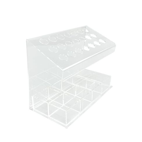 Dental Acrylic Syringe Holder, YOUYA DENTAL Multi-Function Dental Composite Syringe Rack, Resin Adhesive Applicators Organizer Placement Case (12 Syringe Slots + 4 compartments) in Kuwait
