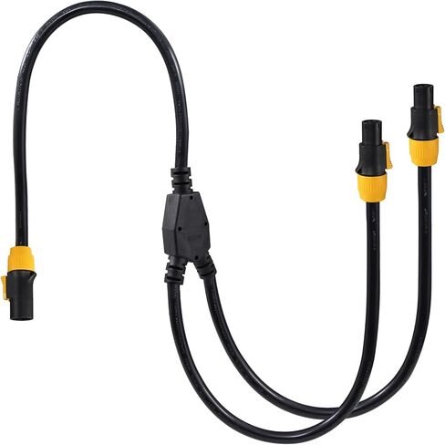 كابل PowerCON من 1 إلى 2 منفذ Ture1 - كابل PowerCon True1 ذكر إلى 2X أنثى بطول 3FT 14AWG، كابل مقسم Y، للخدمة الشاقة في الهواء الطلق 20A موصل حقيقي مقاوم للماء لإضاءة المسرح/مكبر الصوت (SAC3MX - SAC3FX) in Saudi Arabia