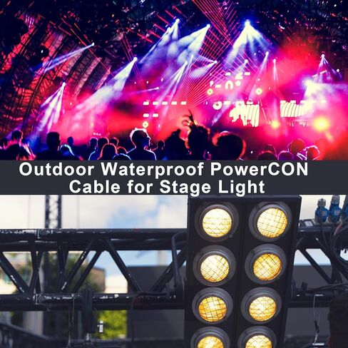 كابل PowerCON من 1 إلى 2 منفذ Ture1 - كابل PowerCon True1 ذكر إلى 2X أنثى بطول 3FT 14AWG، كابل مقسم Y، للخدمة الشاقة في الهواء الطلق 20A موصل حقيقي مقاوم للماء لإضاءة المسرح/مكبر الصوت (SAC3MX - SAC3FX) in Saudi Arabia