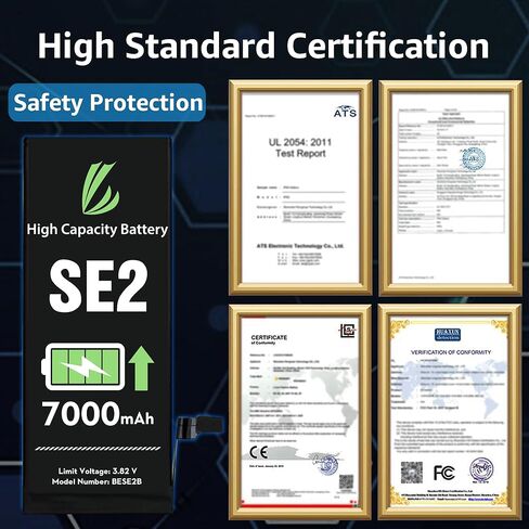 بطارية LL TRADER لهاتف iPhone SE2020، بطارية بديلة عالية السعة 7000 مللي أمبير في الساعة لهاتف iPhone SE2020، (A2275、A2298、A2296) مع مجموعة أدوات إصلاح كاملة 2025new in Kuwait