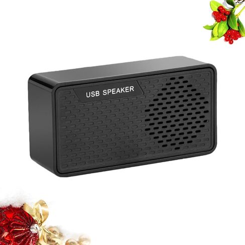 مكبر صوت USB للكمبيوتر المحمول، مكبر صوت محيطي محمول للكمبيوتر DC 5 فولت، مكبر صوت USB صغير مع مضخم صوت متوافق مع سطح المكتب والكمبيوتر المحمول أسود in Kuwait