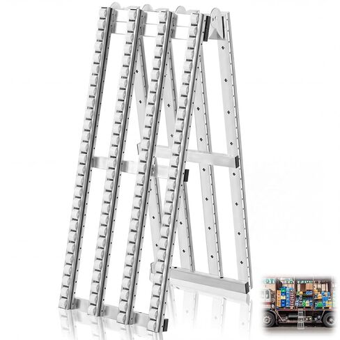 Threlaco Portable Heavy-Duty Roller Conveyor Table 15" W x 78" L Foldable Galvanized Steel Frame Conveyor Roller for Warehouse Freight Handling Loading Factory in Saudi Arabia