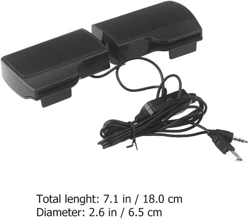 سماعات كمبيوتر jojofuny USB بمشبك على صندوق صوت سطح المكتب صغير الحجم للمنزل والمكتب مع 3. طاقة متوافقة مع الكمبيوتر المحمول والشاشة in Kuwait