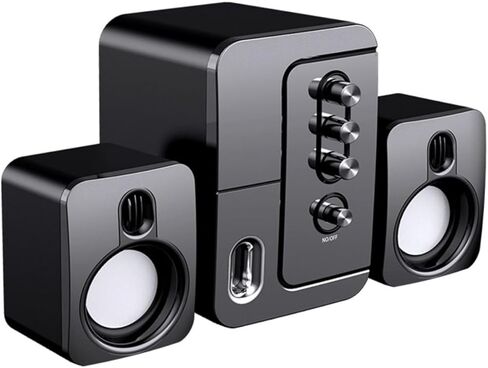 USB Computer Speaker 3D Surround Sound Bass Portable Compact Desktop Laptop Speaker for Home Office with USB Power, Black in Saudi Arabia