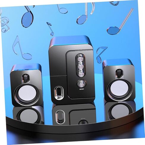 USB Computer Speaker 3D Surround Sound Bass Portable Compact Desktop Laptop Speaker for Home Office with USB Power, Black in Saudi Arabia