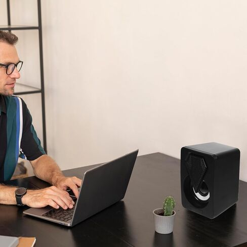 مكبرات صوت للكمبيوتر USB من MERRYHAPY زوج واحد من سماعات الموسيقى الصاخبة الصغيرة المدمجة للمكتب والألعاب، نظام صوت سلكي محمول لسطح المكتب مع حجم كبير وإضاءة ملونة، متوافق مع الكمبيوتر الشخصي in Kuwait