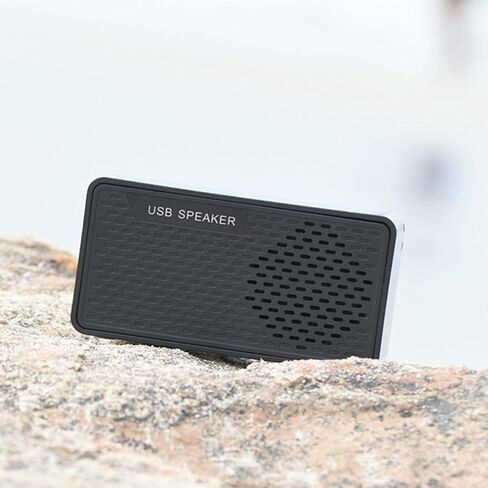 USB Soundbar Speaker for Laptop and Desktop, Compact Portable USB-Powered Surround Soundbar, Black Mini Subwoofer Speaker Suitable for Office and Home Use in Saudi Arabia