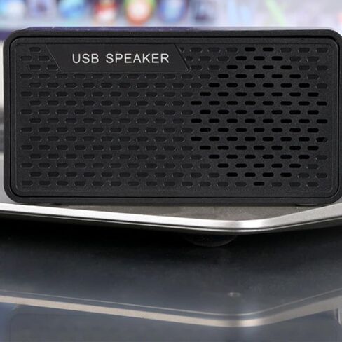 USB Soundbar Speaker for Laptop and Desktop, Compact Portable USB-Powered Surround Soundbar, Black Mini Subwoofer Speaker Suitable for Office and Home Use in Saudi Arabia