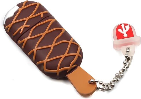 محرك أقراص فلاش USB من السيليكون المقاوم للماء مع خيارات تخزين متعددة لهدايا الأطفال الطلاب وتخزين البيانات الخارجية (16 جيجابايت، آيس كريم) in Kuwait