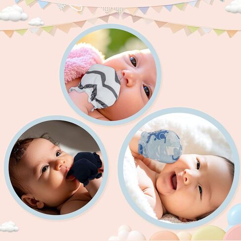 Baby Mittens 0-6 Months No Scratch 100% Cotton Gloves for Newborn Boys Girls in Saudi Arabia