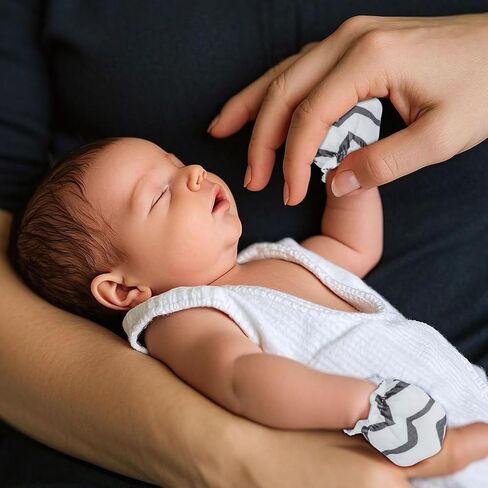 Baby Mittens 0-6 Months No Scratch 100% Cotton Gloves for Newborn Boys Girls in Saudi Arabia