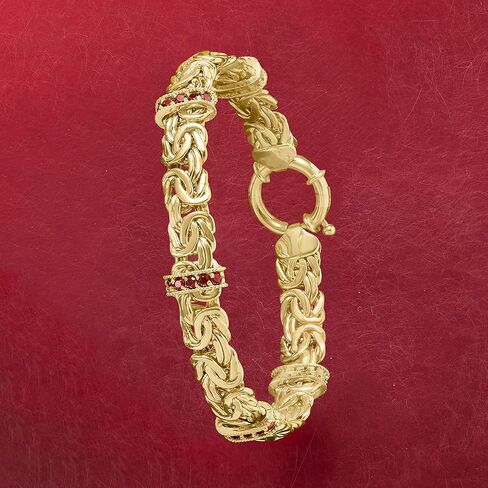 Ross-Simons 1.50 CT. T.W. سوار Byzantine محطة العقيق بالذهب 18kt على الجنيه الاسترليني in Saudi Arabia