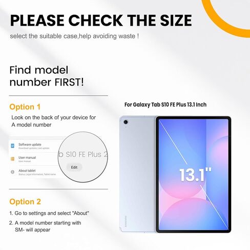 حافظة Timecity لجهاز Samsung Galaxy Tab S10 FE+/ S10 FE Plus 5G 2025 واقٍ لجهاز لوحي مقاس 13.1 بوصة، غطاء متين مقاوم للصدمات مع حامل قلم S، مسند، واقي شاشة، حزام اليد والكتف، أسود in Kuwait