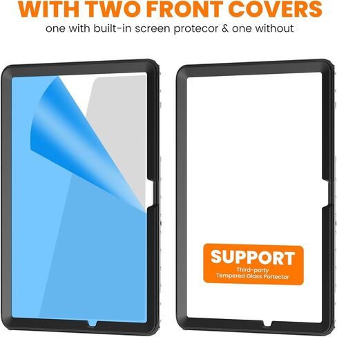 Case for Samsung Galaxy Tab A11 Plus/A9 Plus, Galaxy Tab A11+/A9+ 11 Inch 2025/2023 with Screen Protector, 360 Rotating Hand Strap&Stand, Shoulder Strap, Pencil Holder, Black in Saudi Arabia