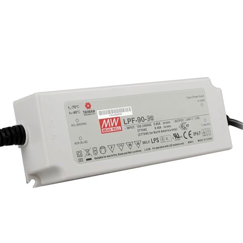 يعني جيدًا LPF 90W 24V 3.75A LED Driver، LPF-90D-24 AC-DC محول التيار الكهربائي المستمر لتحويل التيار الكهربائي مع IP67، PFC، 3 في 1 يعتم، علبة بلاستيكية in Kuwait