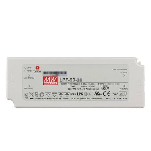 يعني جيدًا LPF 90W 24V 3.75A LED Driver، LPF-90D-24 AC-DC محول التيار الكهربائي المستمر لتحويل التيار الكهربائي مع IP67، PFC، 3 في 1 يعتم، علبة بلاستيكية in Kuwait