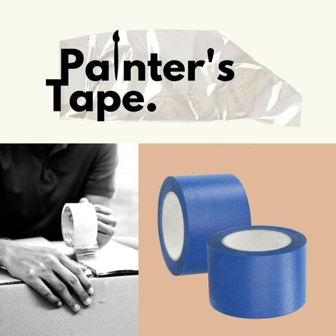 شريط SHIELD TAPE Green Painters Tape Pro، 2 بوصة × 60 ياردة، 24 عبوة، سمك 5.5 مل، سهل التمزيق للأغراض العامة، الرسم، الفنون، الحرف اليدوية، المنزل، المكتب in Kuwait