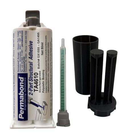 Maven Adhesive Kits (Permabond TA4610) Two-Part Structural Adhesive for HDPE, Off-White, Polyolefin Bonding, 1:1 Mix Ratio, No Primer Required, for PE PP Plastics (Cartridge Only, 400ML) in Saudi Arabia