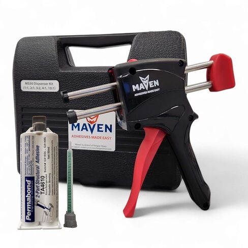 Maven Adhesive Kits (Permabond TA4610) Two-Part Structural Adhesive for HDPE, Off-White, Polyolefin Bonding, 1:1 Mix Ratio, No Primer Required, for PE PP Plastics (Cartridge Only, 400ML) in Kuwait