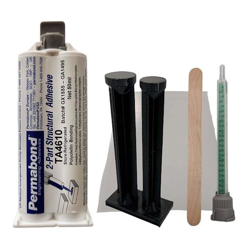 Maven Adhesive Kits (Permabond TA4610) Two-Part Structural Adhesive for HDPE, Off-White, Polyolefin Bonding, 1:1 Mix Ratio, No Primer Required, for PE PP Plastics (Cartridge Only, 400ML) in Kuwait