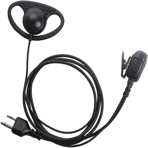 سماعة أذن على شكل حرف D مع ميكروفون متوافقة مع أجهزة الراديو Midland GXT1000VP4 LXT500PA LXT500VP3 LXT600VP3 GXT1050 GXT1050VP4 AVPH3 AVP1 ثنائية الاتجاه، 6 عبوات in Kuwait