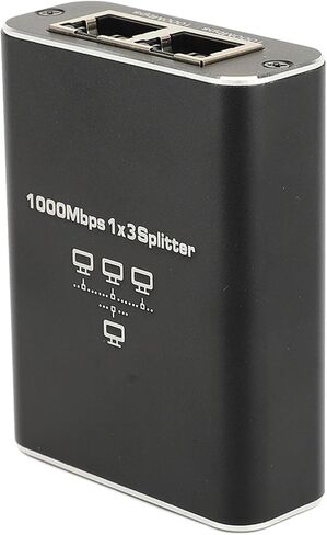 محولات شبكة الكمبيوتر المحمول 1000 ميجابت في الثانية مع كابل طاقة USB RJ45 الفاصل لـ Cat5 5e 6 7 8 كابل LAN الفاصل لمشاركة اتصال الشبكة جيجابت إيثرنت الفاصل 1 إلى 2 سرعة عالية in Kuwait