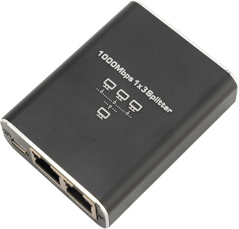 محولات شبكة الكمبيوتر المحمول 1000 ميجابت في الثانية مع كابل طاقة USB RJ45 الفاصل لـ Cat5 5e 6 7 8 كابل LAN الفاصل لمشاركة اتصال الشبكة جيجابت إيثرنت الفاصل 1 إلى 2 سرعة عالية in Kuwait