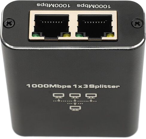 محولات شبكة الكمبيوتر المحمول 1000 ميجابت في الثانية مع كابل طاقة USB RJ45 الفاصل لـ Cat5 5e 6 7 8 كابل LAN الفاصل لمشاركة اتصال الشبكة جيجابت إيثرنت الفاصل 1 إلى 2 سرعة عالية in Kuwait