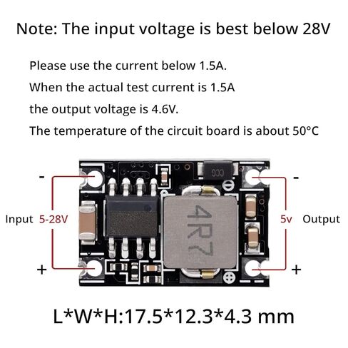 5-Pack Mini360 Buck Converter Module - MP1584EN Chip 5-30V to 5V Step-Down Power Supply 1.8A Output for Arduino, Drones, Electronics​ in Saudi Arabia